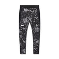 flatlay Lycra® Ribbed Running Tight in black pixel camo, front view