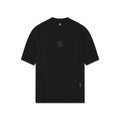 flatlay LYCRA® ADAPTIV Baselayer Shortsleeve in black, front view