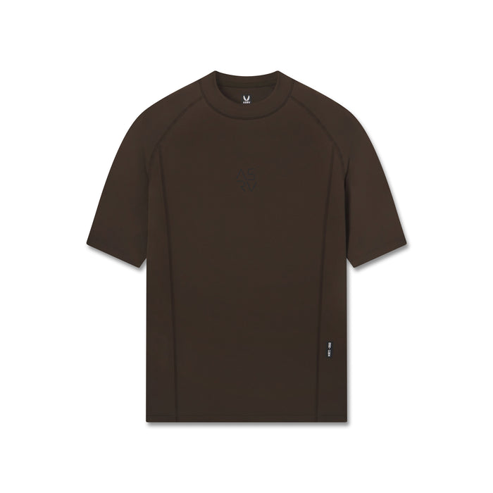 flatlay LYCRA® ADAPTIV Baselayer Shortsleeve in Dark Earth, front view