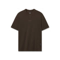 flatlay Polartec® Delta Polo in Dark Earth, front view on dress form flatlay