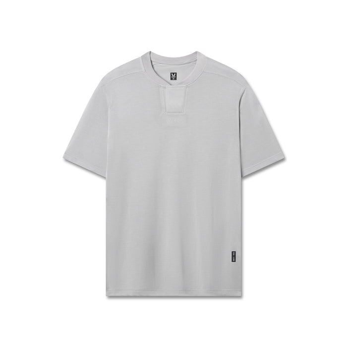 flatlay Polartec® Delta Polo in slate grey, front view flatlay