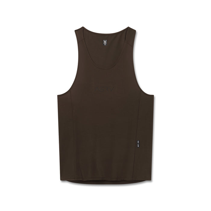 flatlay Polartec® Delta Singlet in dark earth, front view