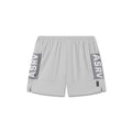 flatlay Tetra-Lite Adventure Short in slate grey with dark grey side panels, front view