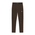 Flatlay of Hybrid Belt-Pack Run Jogger in dark earth brown, front view