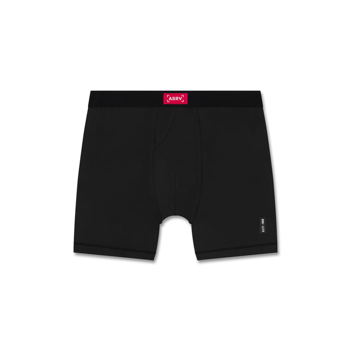 flatlay LYCRA® ADAPTIV Briefs in black, front view