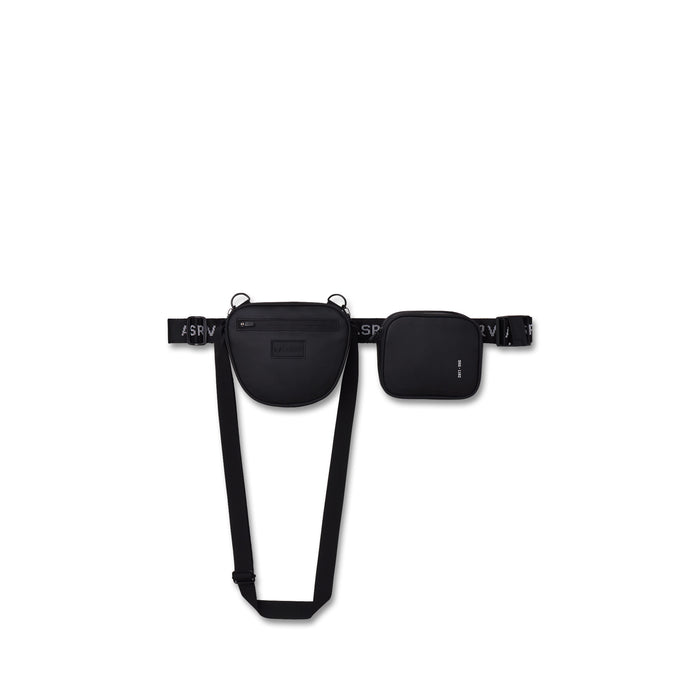 Flatlay 1182 Trail Pack in black, front view