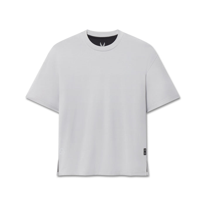 Flatlay of SUPIMA® Ice-Skin™ Reversible Tee in slate grey with black interior, front view
