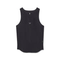 flatlay Aerotex™ Perforated Run Tank in black, front view