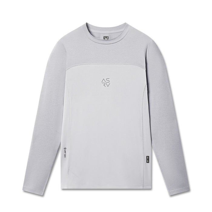 flatlay AEROSILVER UPF50+ Run Long Sleeve in Slate Grey, front view