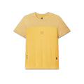 AEROSILVER UPF50+ Run Tee in amber yellow, front view on flatlay