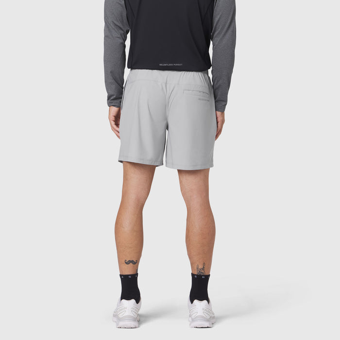 Revolutional Training Short in slate grey, rear view on model