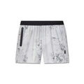 flatlay TETRA-LITE 5" Linerless Training Short in Sedona Snow Camo, front view