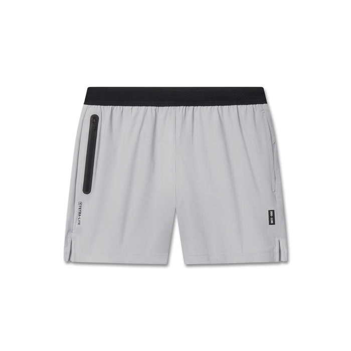 flatlay TETRA-LITE 5" Linerless Training Short in Slate Grey, front view