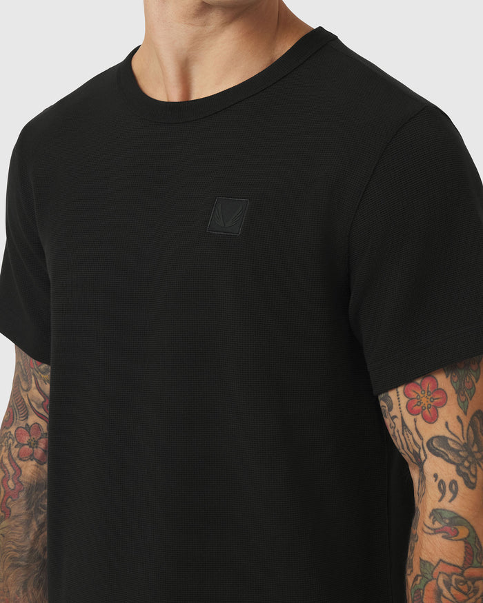 1202. Tech-Waffle™ Tee - Black