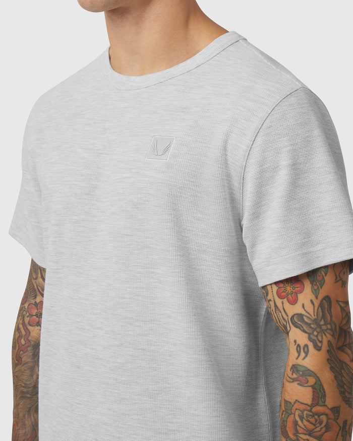 1202. Tech-Waffle™ Tee - Heather Grey