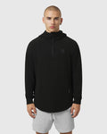 1205. Tech-Waffle™ Quarter Zip Hoodie - Black