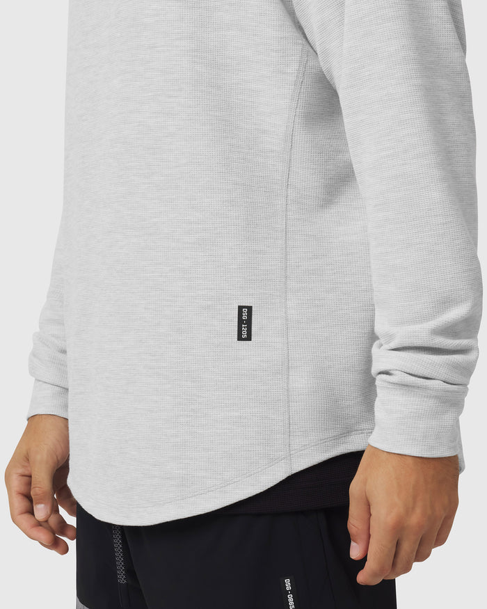1205. Tech-Waffle™ Quarter Zip Hoodie - Heather Grey