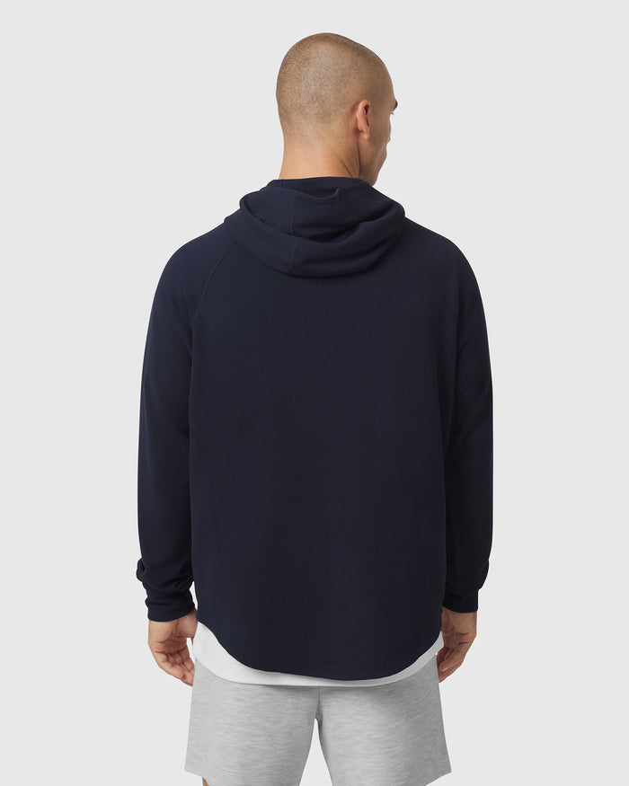 1205. Tech-Waffle™ Quarter Zip Hoodie - Navy