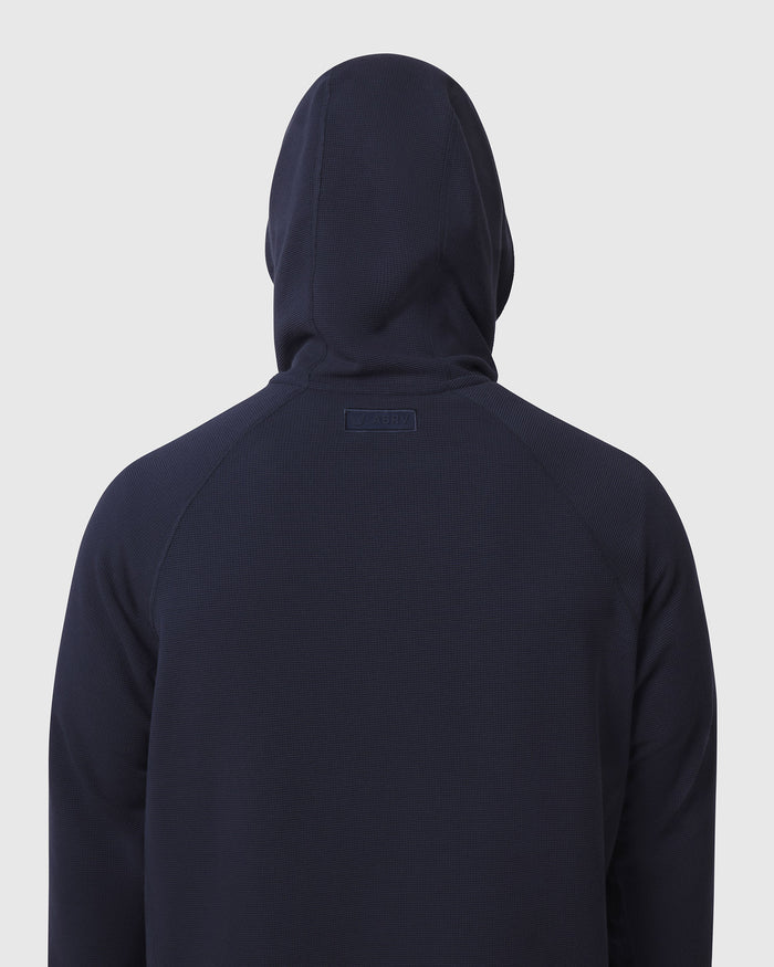 1205. Tech-Waffle™ Quarter Zip Hoodie - Navy