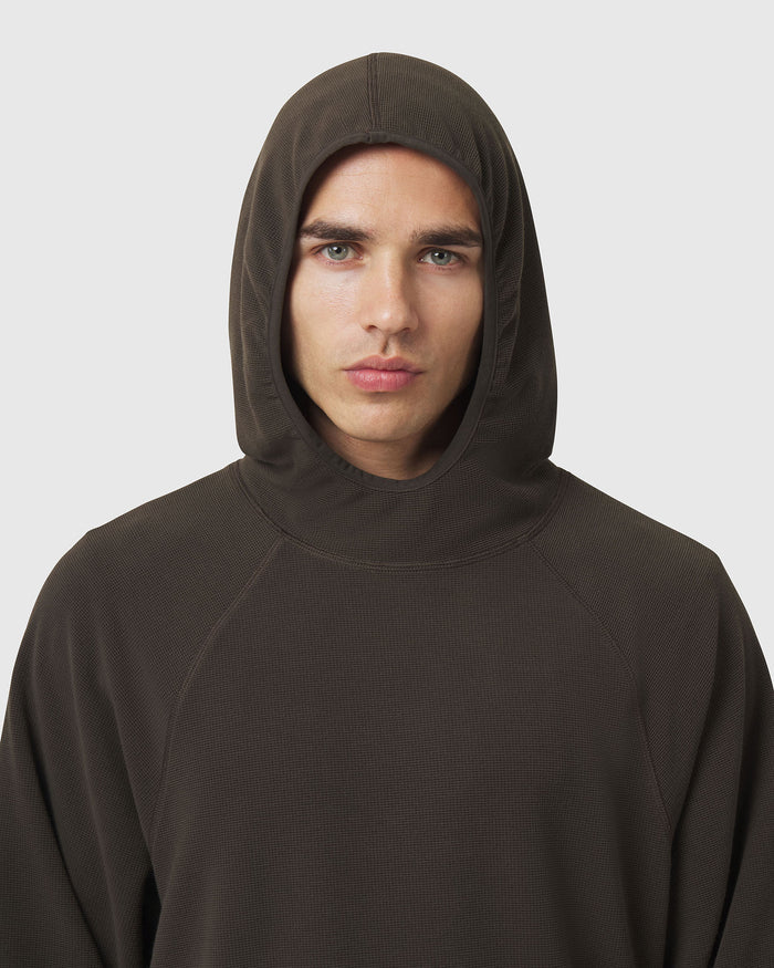 1206. Tech-Waffle™ Scuba Hoodie - Dark Earth