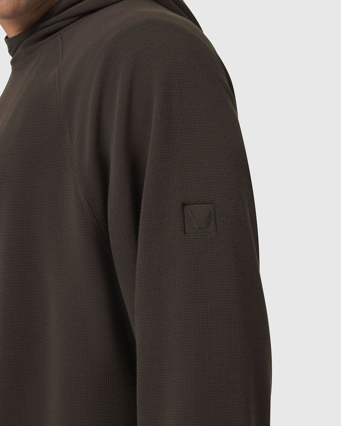 1206. Tech-Waffle™ Scuba Hoodie - Dark Earth