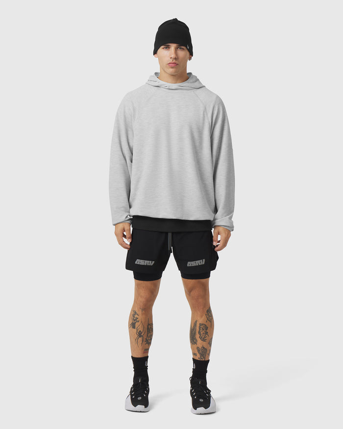 1206. Tech-Waffle™ Scuba Hoodie - Heather Grey