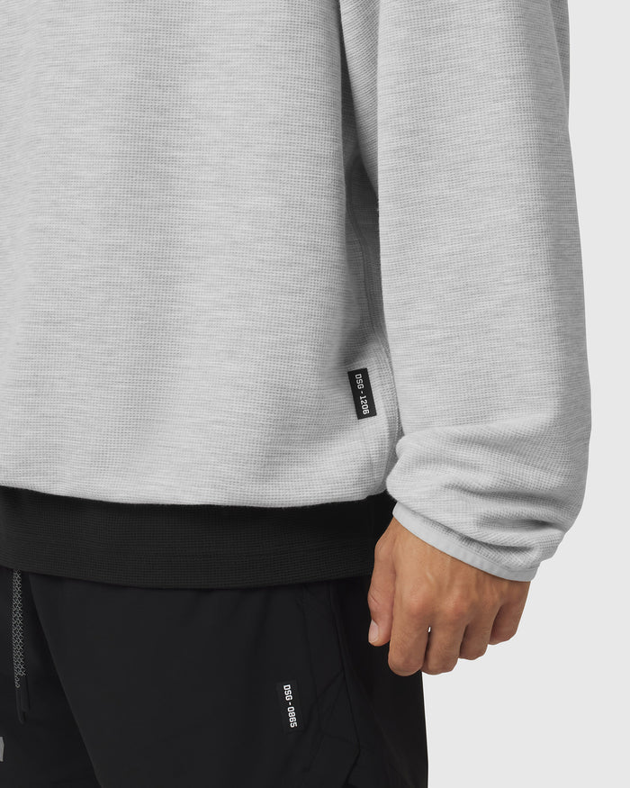 1206. Tech-Waffle™ Scuba Hoodie - Heather Grey