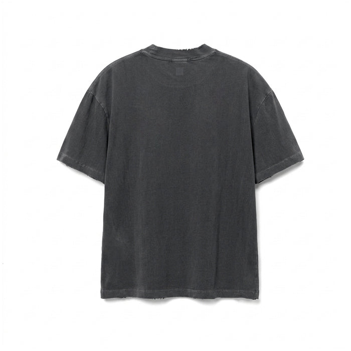 flatlay front view of Tech Essential™ Oversized Boxy Tee in Faded Grey