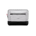 flatlay 1230 Ripstop Laptop Bag in slate grey and black, front view