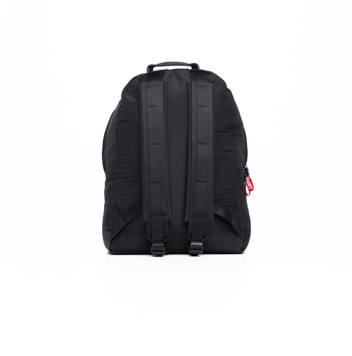 Flatlay 1233 Ripstop Backpack in black, back view