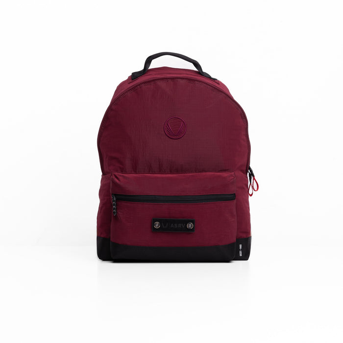 Flatlay 1233 Ripstop Backpack in crimson, front view
