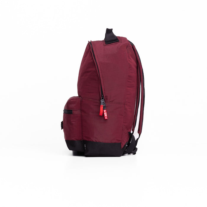 Flatlay 1233 Ripstop Backpack in crimson, side view