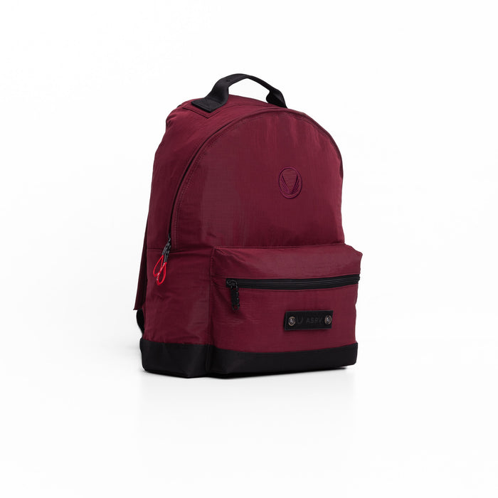 Flatlay 1233 Ripstop Backpack in crimson, side view