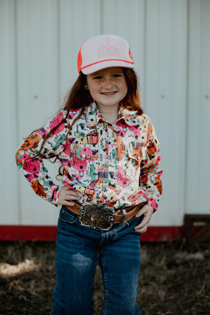 80's Western - Youth - LS Pearl Snap Shirt