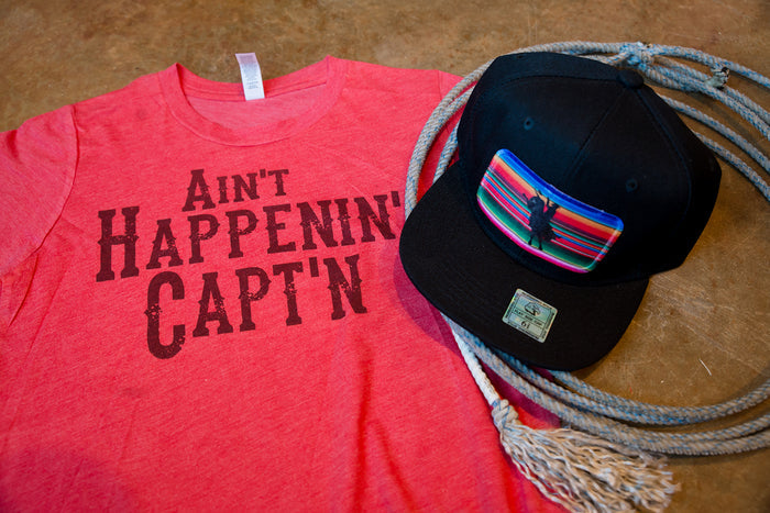 Ain't Happenin' Capt'n S/S Men's Adult Tee - Red
