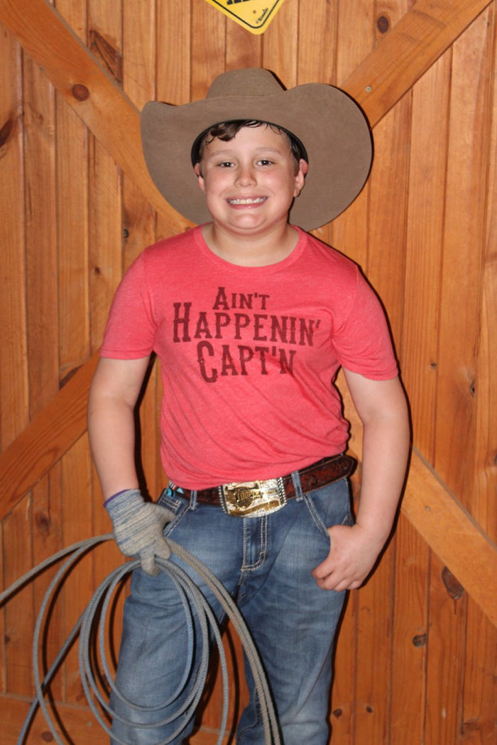 Ain't Happenin' Capt'n S/S Men's Adult Tee - Red