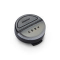 flatlay ASRV x Bookman Eclipse bike light in black and grey, top view