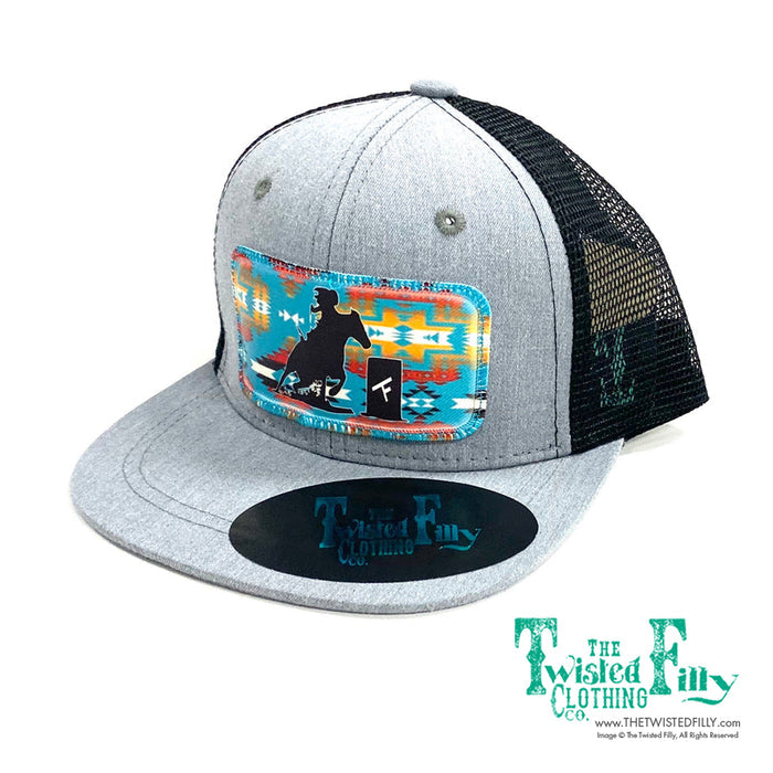 Aztec Barrel Racer - Infant / Toddler Trucker Hat - Blk/Htr Gry