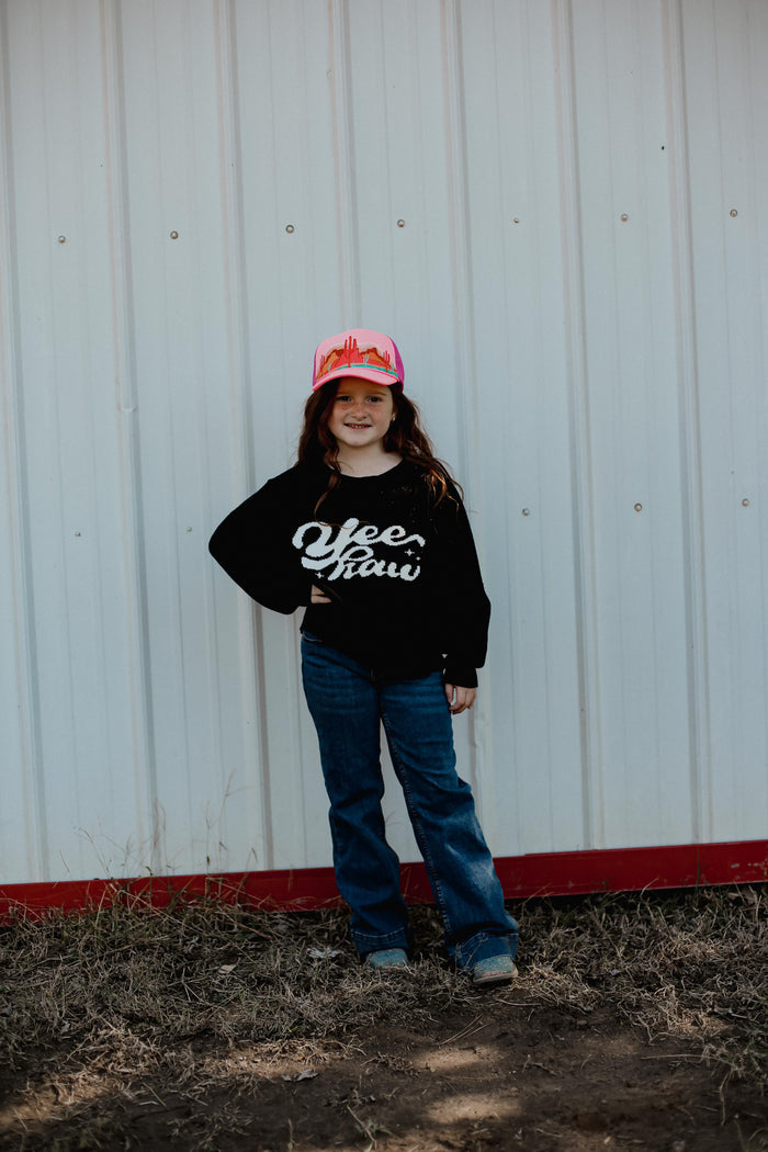 Black Yee Haw - Youth Sweater