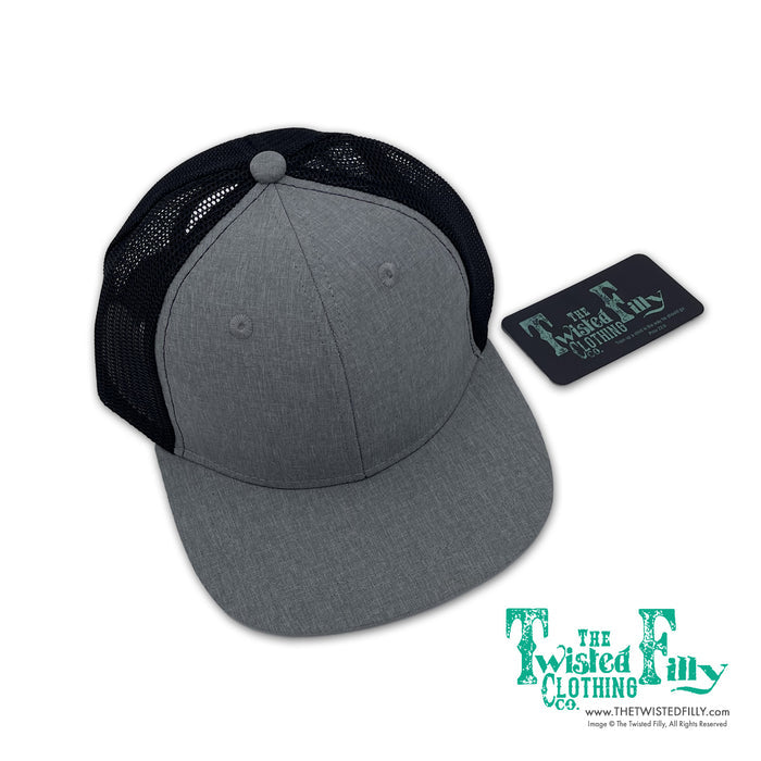 Blank Hat - Infant / Toddler Trucker Hat - Black / Heather Gray