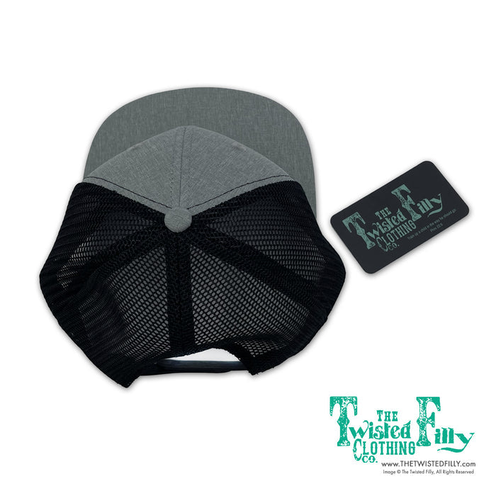 Blank Hat - Infant / Toddler Trucker Hat - Black / Heather Gray