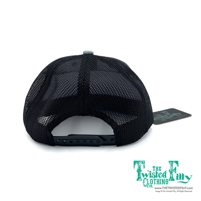 Blank Hat - Infant / Toddler Trucker Hat - Black / Heather Gray