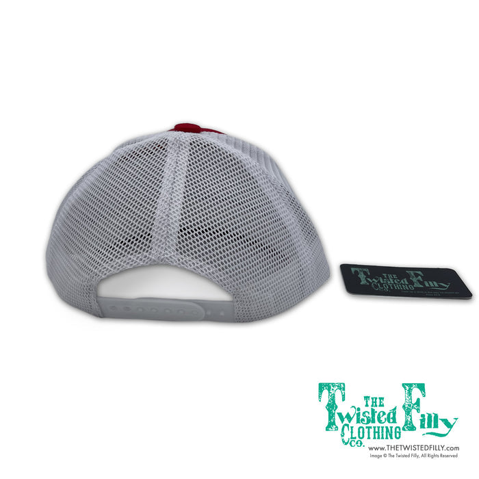 Blank Hat - Infant / Toddler Trucker Hat - Red / White