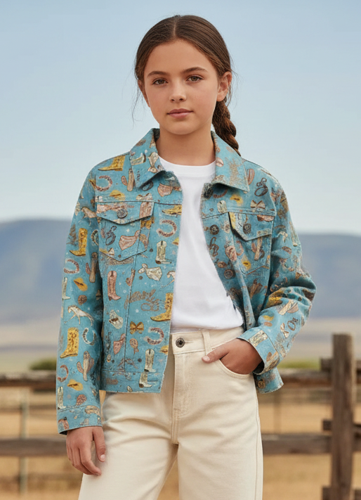 Blue Yee Haw - Youth Jean Jacket