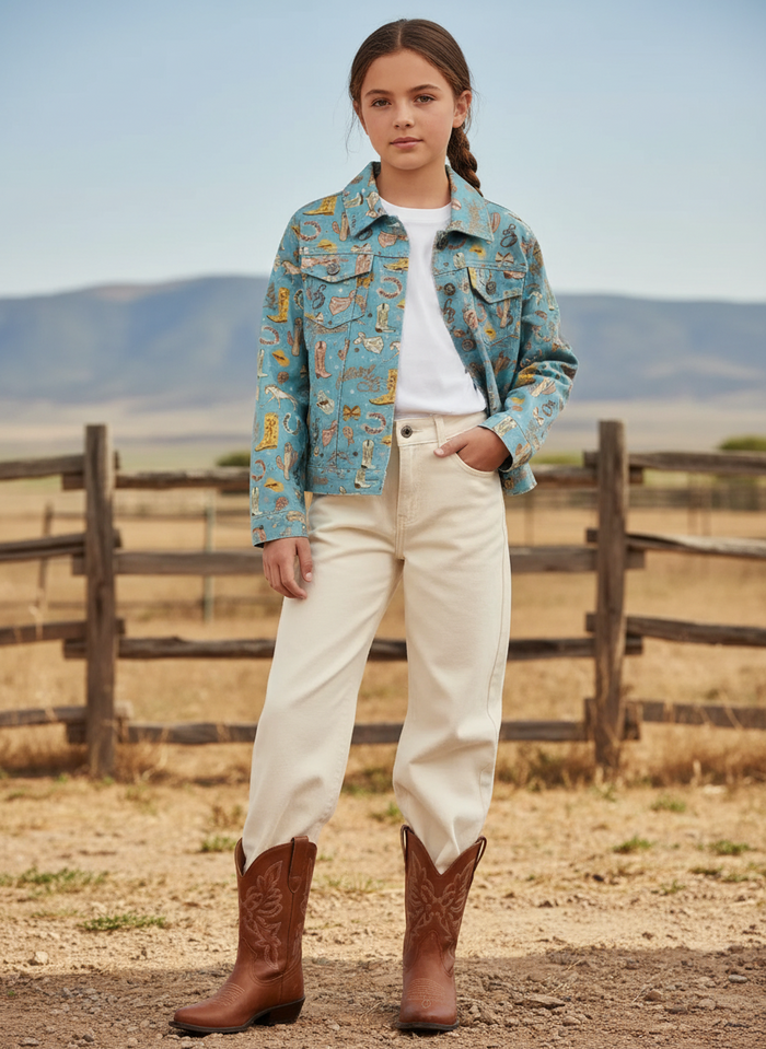 Blue Yee Haw - Youth Jean Jacket