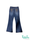 Denim jeans with boot stitch detail on back pockets