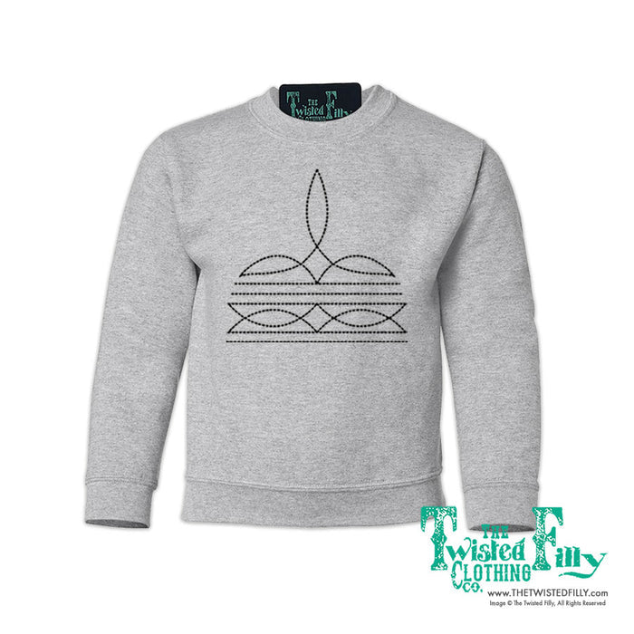 Boot Stitch - Youth Sweatshirt - Oatmeal