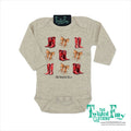 Boots & Bows - Infant Girls One Piece - Oatmeal