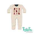 Boots & Bows - Infant Jumpsuit w/ Mittens - Oatmeal