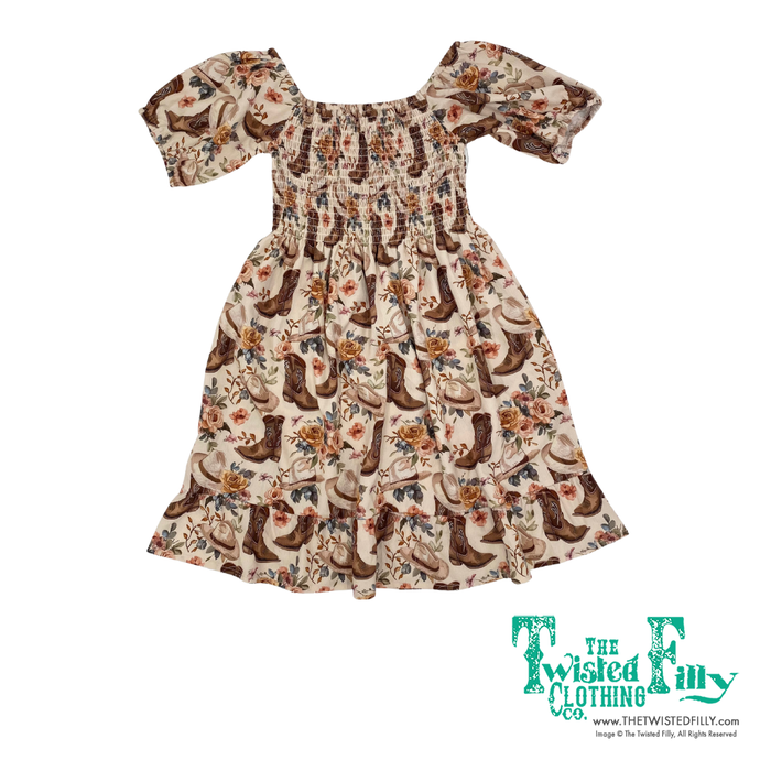 Boots Floral - Youth Smocked SS Dress